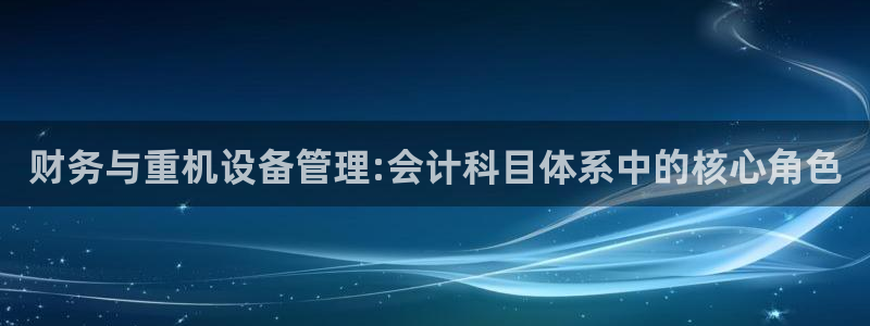 辉达平台官网首页：财务与重机设备管理:会计科目体系中的核心角